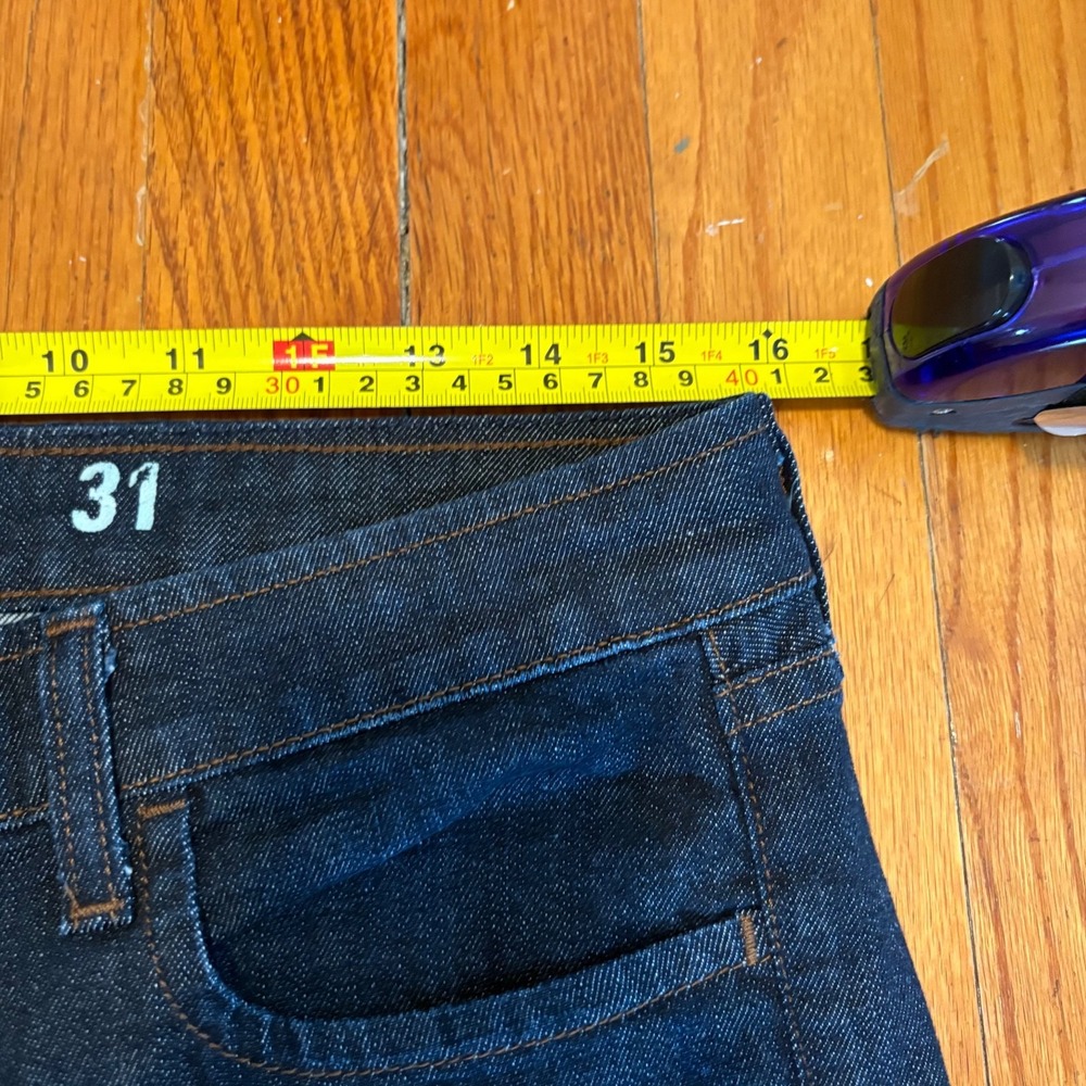 J Crew Womens 31 High Heel Flare Jeans Blue Dark Fade Made in USA - Picture 7 of 9